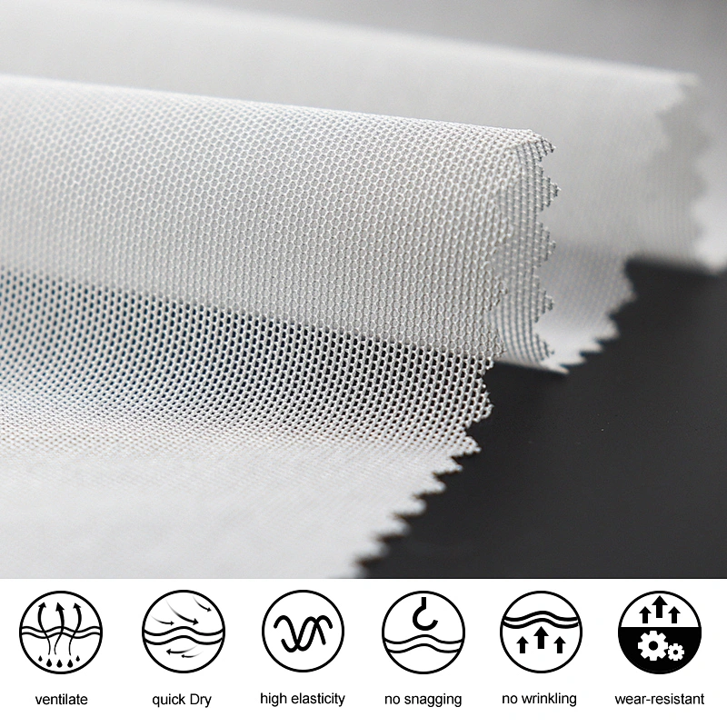 4-way stretch nylon spandex mesh knit fabric